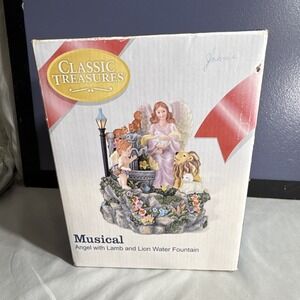 Classic Treasures Musical Angel Tabletop Fountain AA Battery Resin MRFTN412